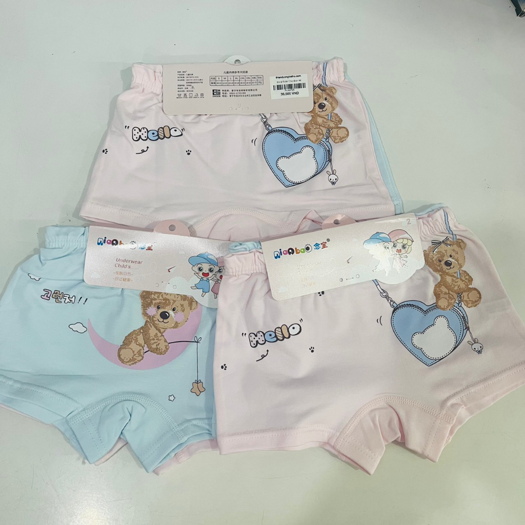 Set 2 quần chip đùi, chip tam giác cho bé gái