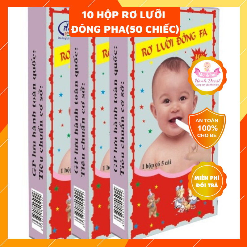 Rơ lưỡi đông pha, gạc tưa lưỡi Đông Pha (Gói 10 hộp 50 chiếc)