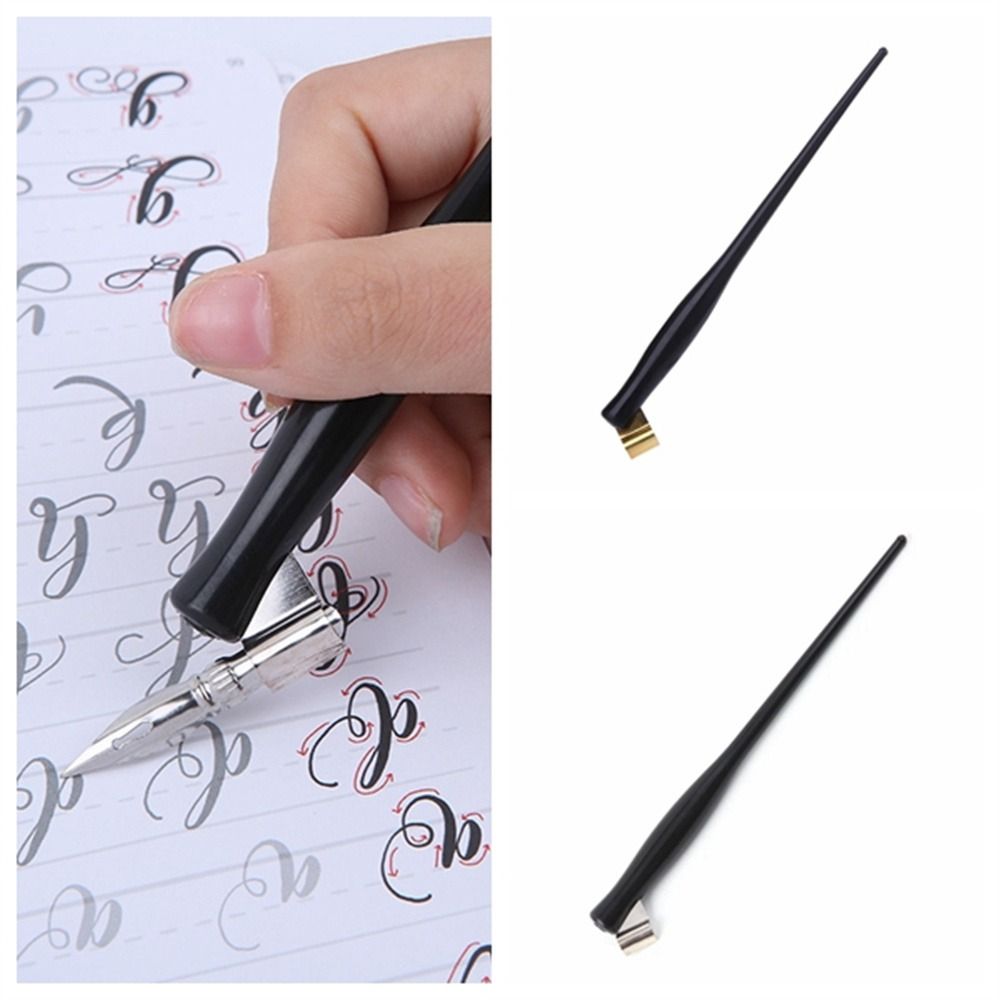 Simple Solid Oblique Dip Pen Holder Antique Art Drawing Calligraphy Pen ...