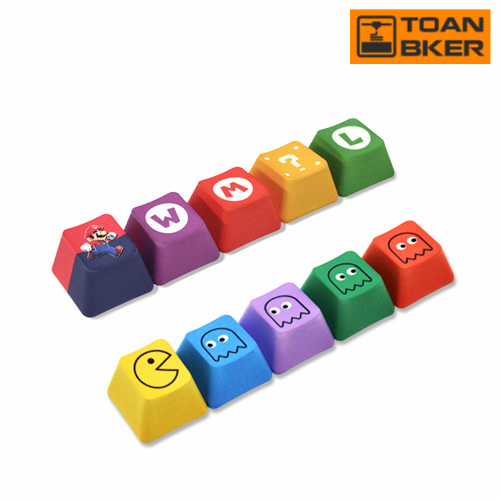 Keycap PBT Mario, Pacman, Keycaps cho bàn phím cơ