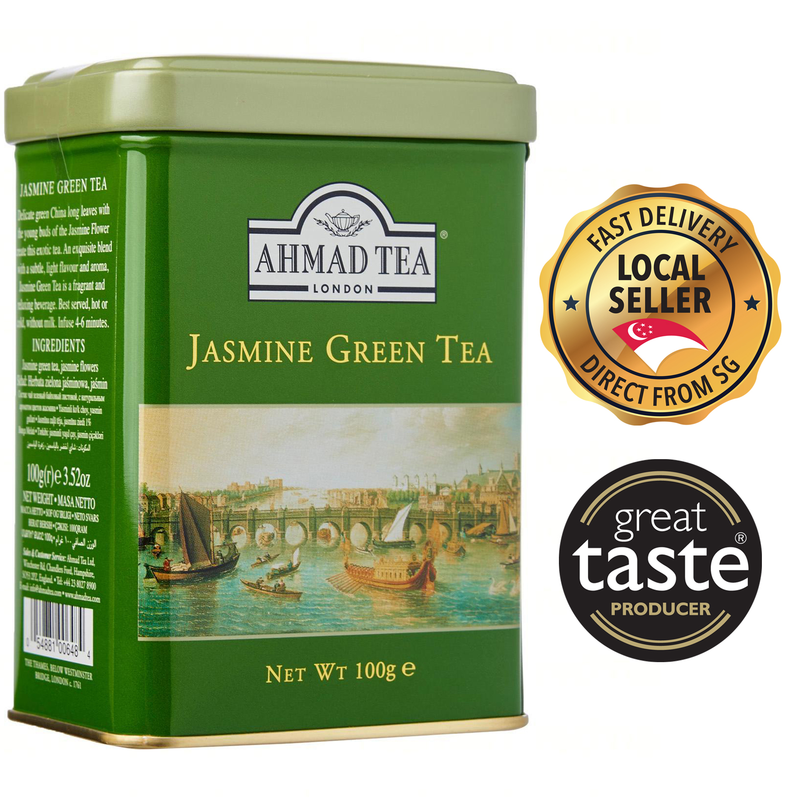 Ahmad Tea Jasmine Green Tea Caddy Lazada Singapore