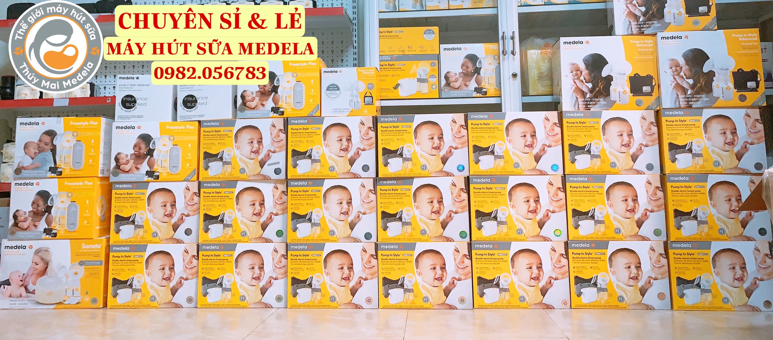 Máy hút sữa Medela Maxflow bộ Full nguyên tem [Nhập Mỹ]