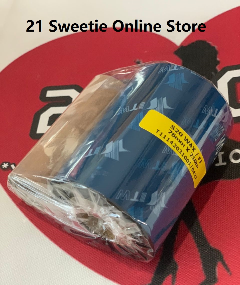 [1 roll] ITW Wax Ribbon 76x210m Premium Thermal Transfer B220 S20 ...