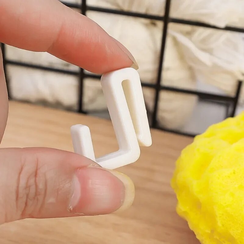 Feelife 100pcs Mini S Shape Hooks Key Hanging Hook Towel Racks Kitchen Bathroom Reusable Plastic Organizer Holder Home Multi-Purpose Hooks