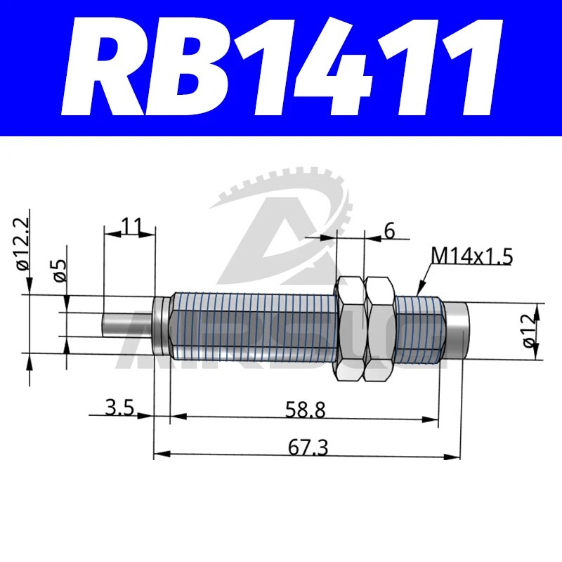 RB RBC Hydraulic Shock Absorber Adjustable Pneumatic Hydraulic Buffer ...