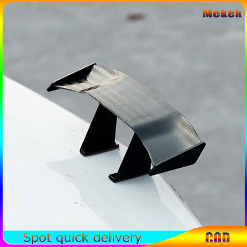 Mekek Car Tiny Tail Wing Black ABS Mini Rear Wing Spoiler Universal Car Refitting Tool