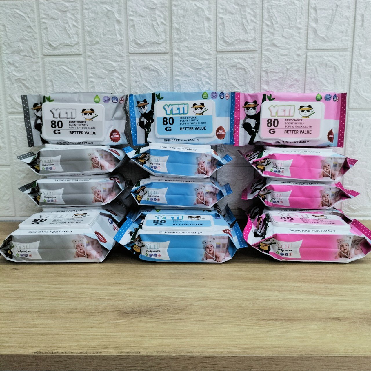 (Hỏa Tốc HCM)Combo 5 Bịch Khăn Giấy Ướt YeTi Thái Lan Không Mùi 80gr
