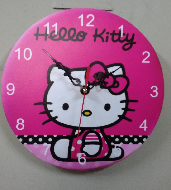 ( Freeship ) đồng hồ treo tường mèo kitty