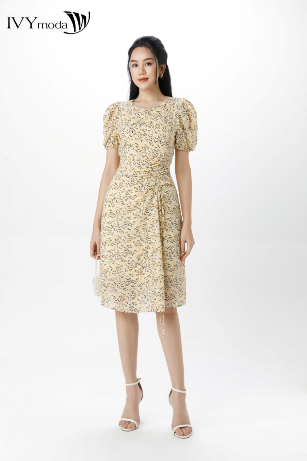 Đầm cổ V không tay họa tiết hoa IVY moda MS 48M6352 - Đầm, váy nữ |  ThờiTrangNữ.vn