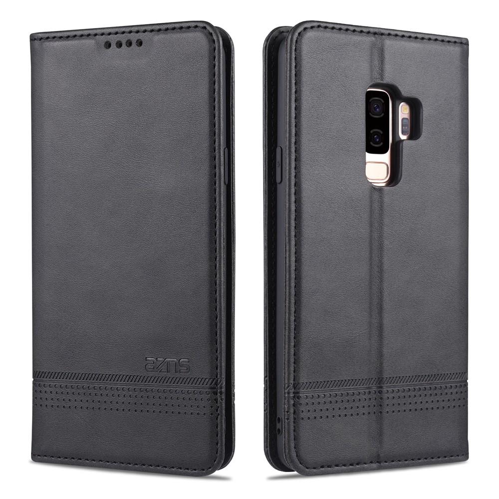 For Samsung Galaxy S9 / S9 Plus Magnetic Flip Vintage Wallet Case Cover Leather Soft Silicon Back Casing with Card Slots