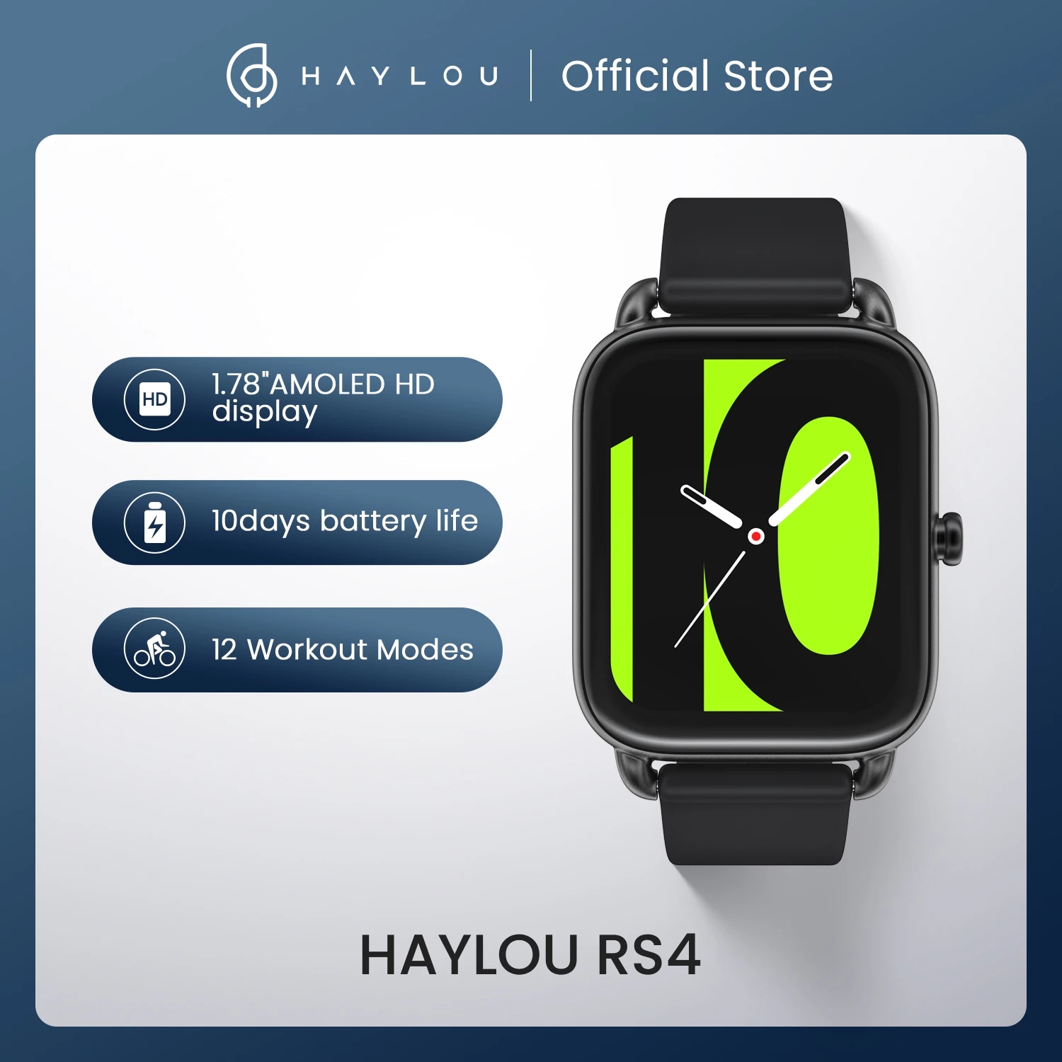 Haylou RS4 Smartwatches Blood Oxygen Detection AMOLED 1.78 Heart Rate thumbnail