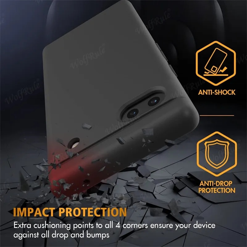 Google Pixel 8A Liquid Silicone Casing For Google Pixel 8 A Pro Pixel8a pixel8pro 7pro 7a 6a pixel7 2024 Camera lens Protection Phone Case Shockproof Back Cover