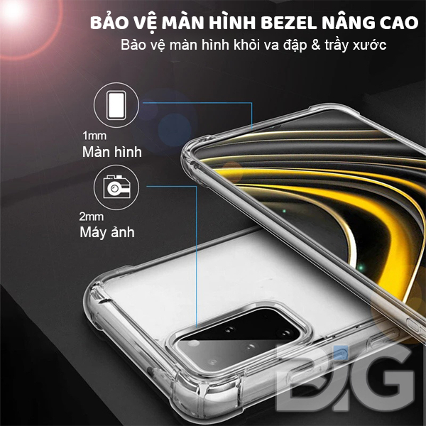 ( Samsung Note ) Ốp Silicon trong suốt, chống sốc, bo góc | Note 10, Note 8, Note 9, Note 20, Note 10 Lite,.....