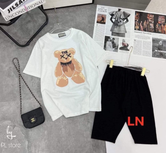 Sét áo gấu the+quần legging LN11