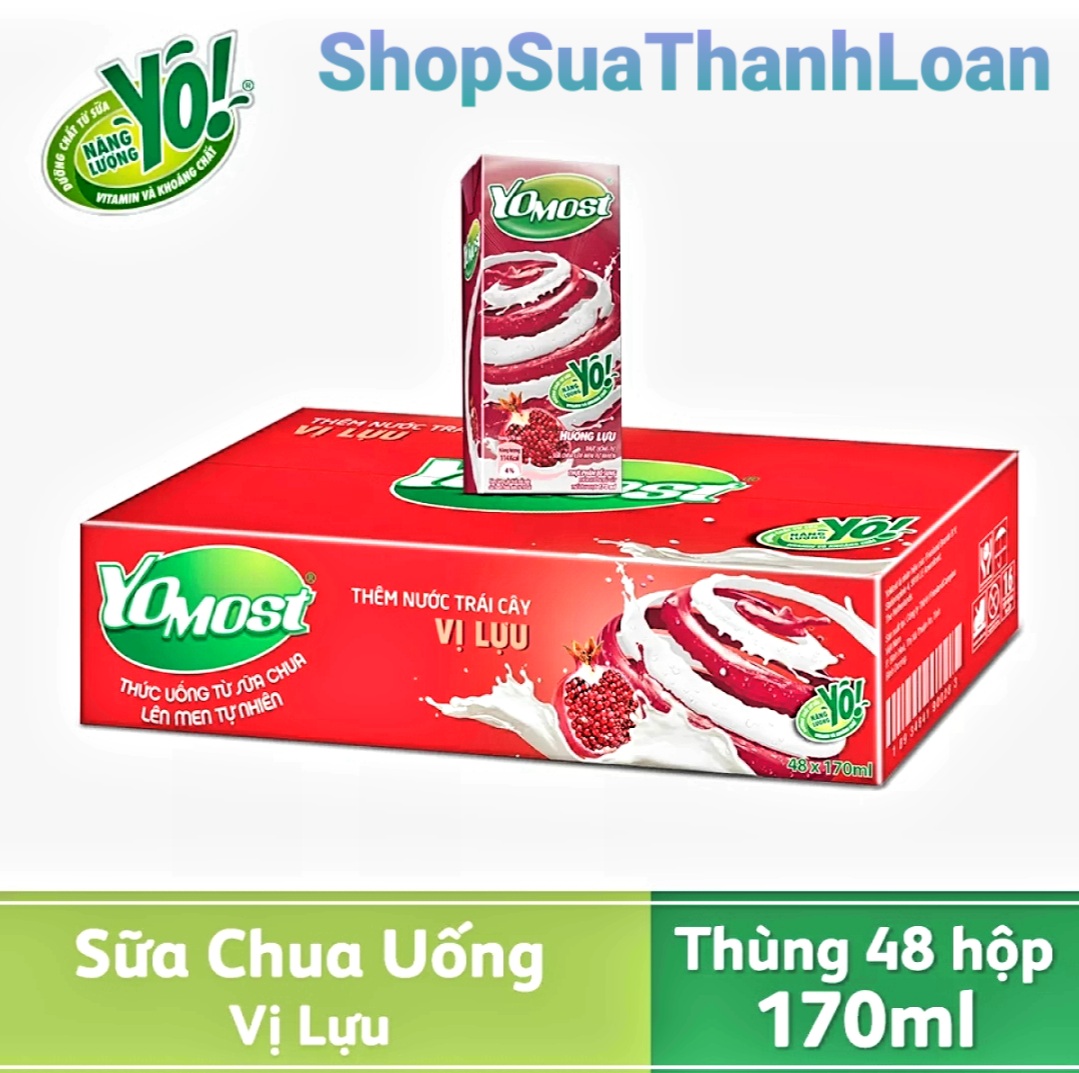 Thùng 48 hộp sữa chua uống yomost lựu 170ml.