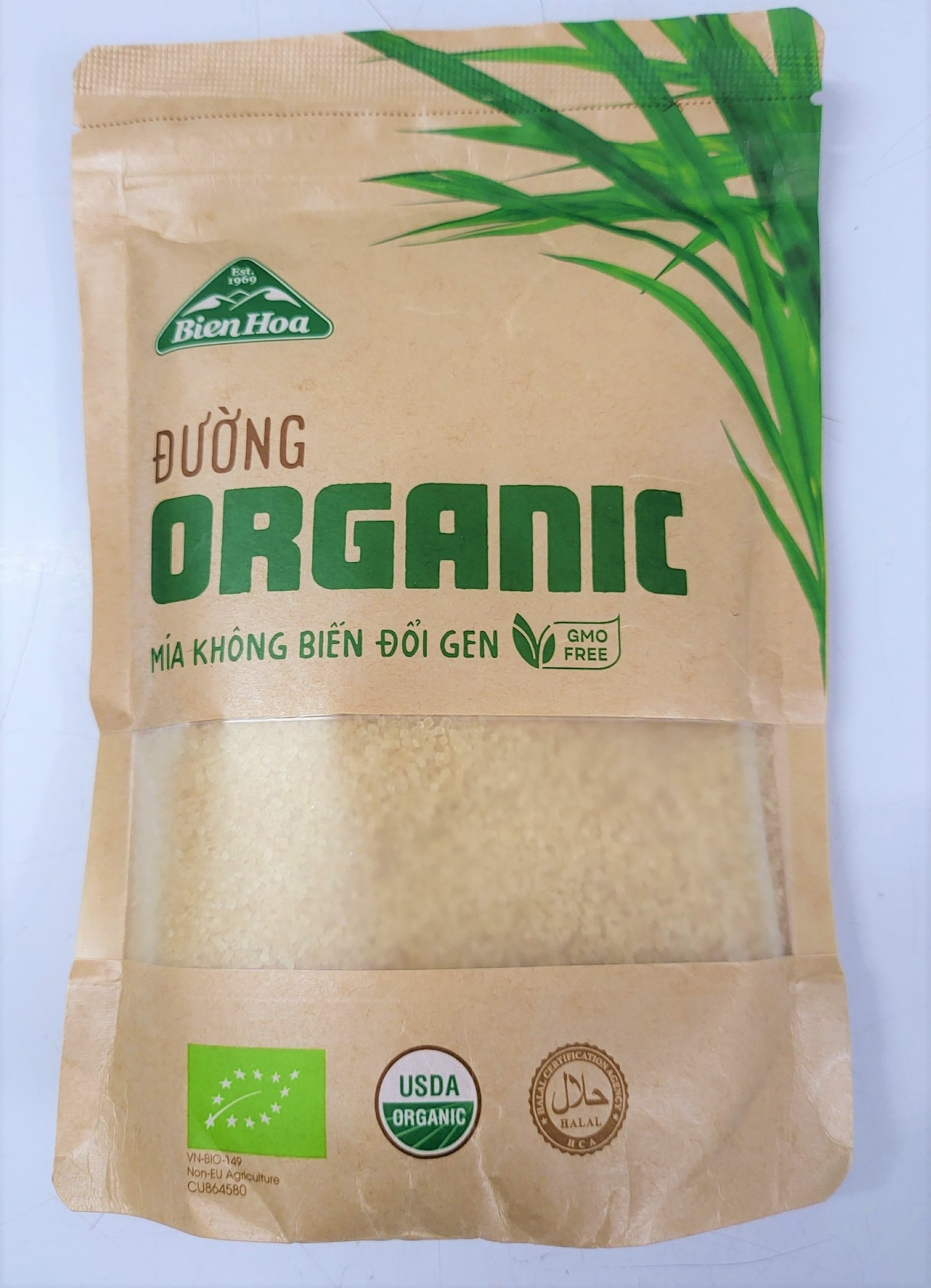 [Túi 400g] [Organic] ĐƯỜNG MÍA HỮU CƠ [Laos] BIÊN HÒA Cane Sugar (halal)
