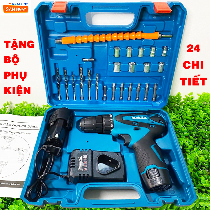 Máy khoan cầm tay makita pin 12v – khoan – bắt vít – vặn ốc