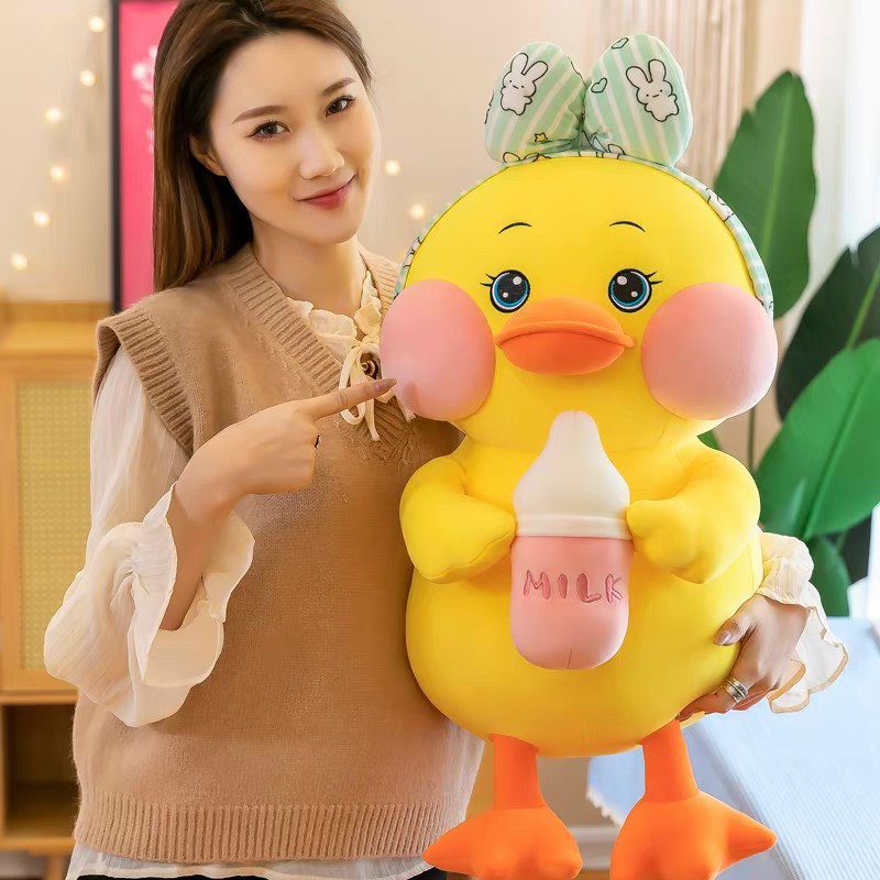GẤU BÔNG VỊT ÔM BÌNH SỮA ICHIGO 4 SIZE