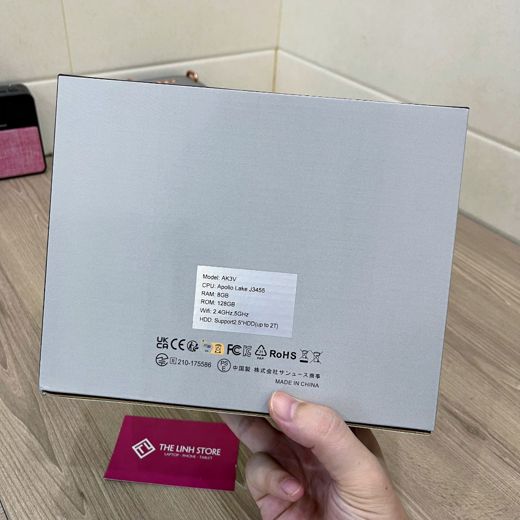 Máy tính Mini PC Intel NUC AK3V mới FullBox - intel J3455 ram 8G nhỏ gọn