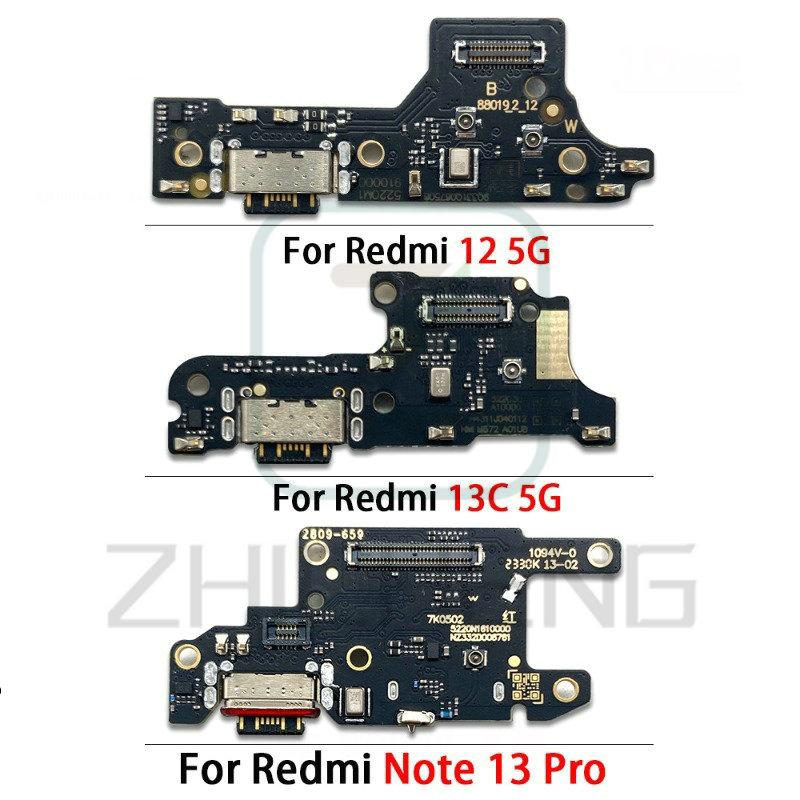 For Xiaomi Redmi 12C 13C 12 4G 5G Note 13 Pro Plus USB Charge Port Jack Dock Connector Charging Board Flex Cable. 