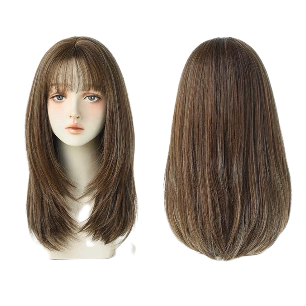 C0350 full wig korean layer blow 58-60cm Cmm Long Straight Hair