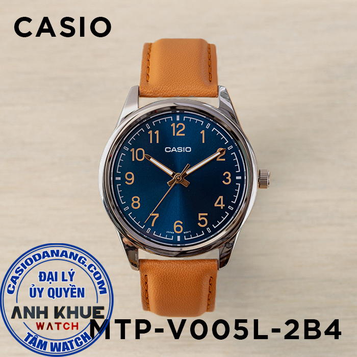 Đồng hồ nam dây da Casio Standard chính hãng Anh Khuê MTP-V005 Series (40mm)