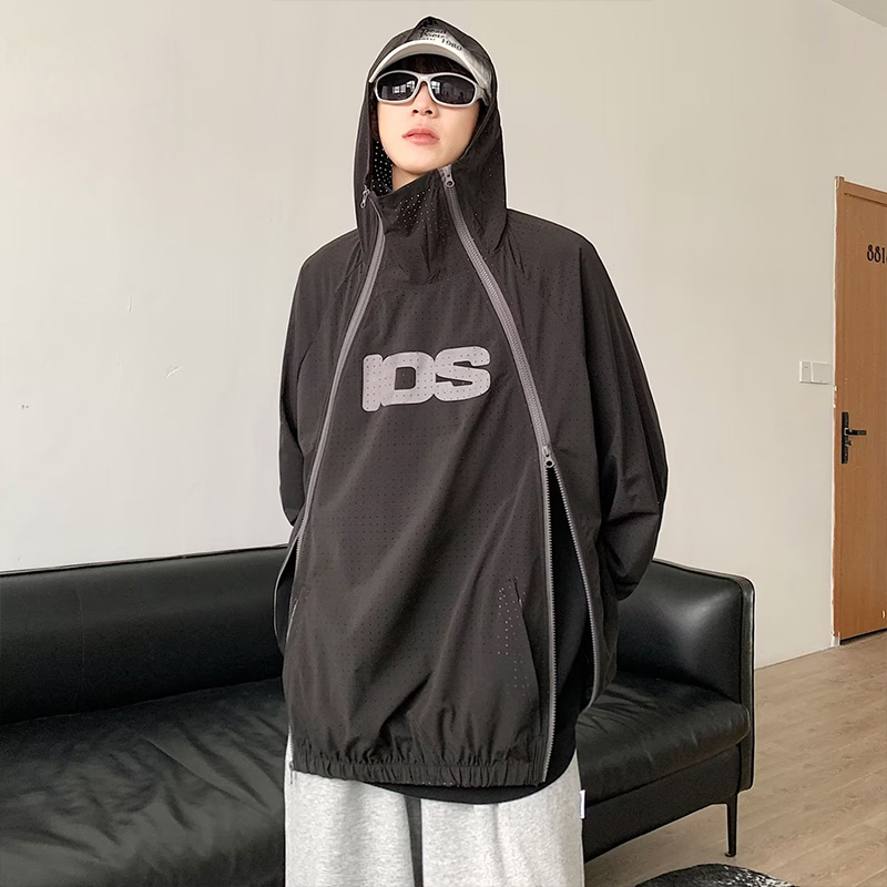 SUPEEON丨Summer double zipper hooded thin coat outdoor sunshade mesh breathable quick-drying jacket for men and women