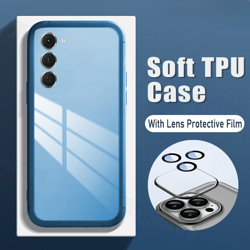 Phone cover Tecno Spark 40Pro Back case Camera Protection Semi Transparent Soft Silicone Shockproof with Lens Protector Films For Tecno Spark 40 Pro + Phone casesd. 