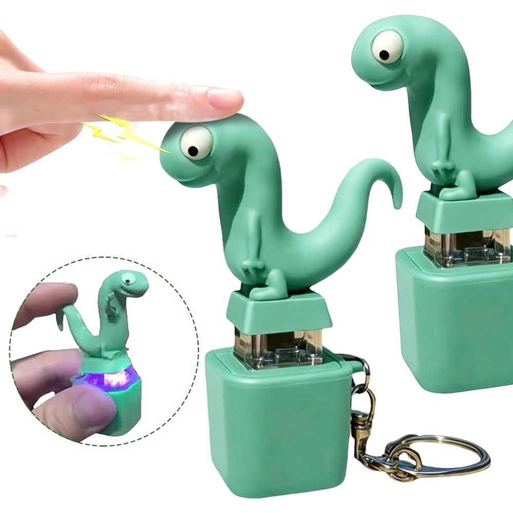 Portable Flash Effects Lizard Button Keychain Colorful Lights With LED ...