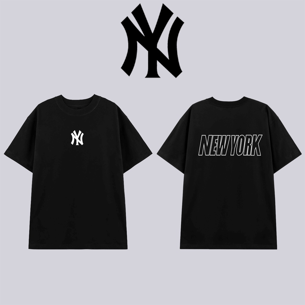 Áo thun NY basic trơn nam nữ unisex form rộng oversize chất liệu cotton 100% chính hãng