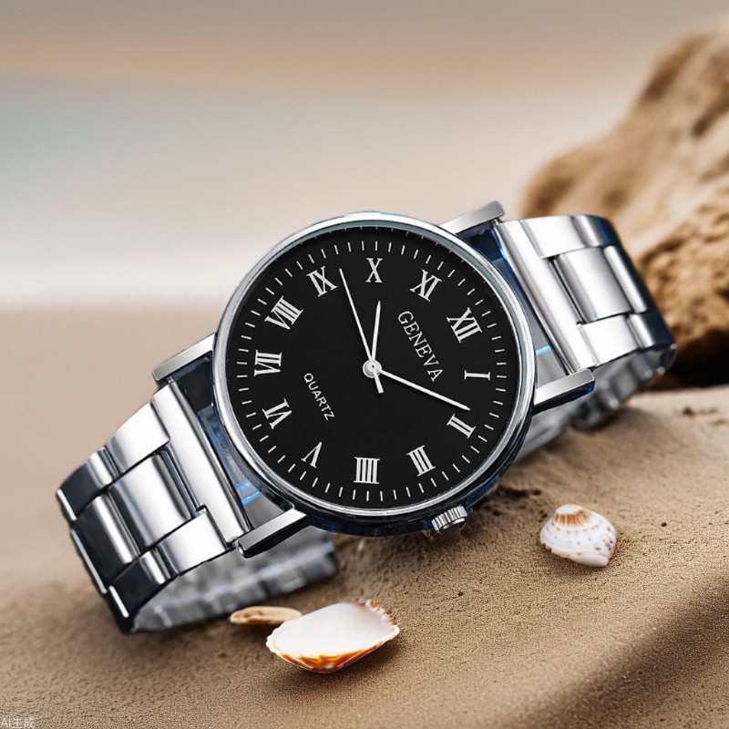 【Factory Store】Cross-border Gift Watch for Men - Stainless Steel Strap Quartz Watch