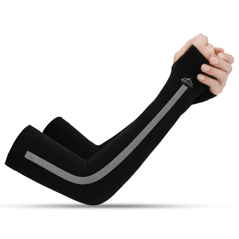 New Anti-UV Ice Silk Arm Sleeves Sunscreen Fingerless Gloves Bicycle Arm Sleevs.