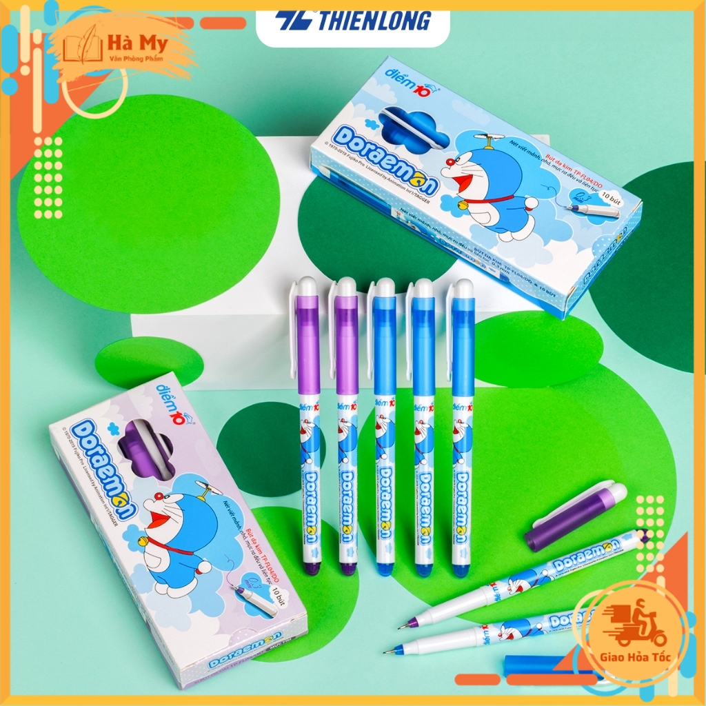 (Hộp 10 Cây) Bút lông kim Thiên Long - Doraemon FL-04/DO