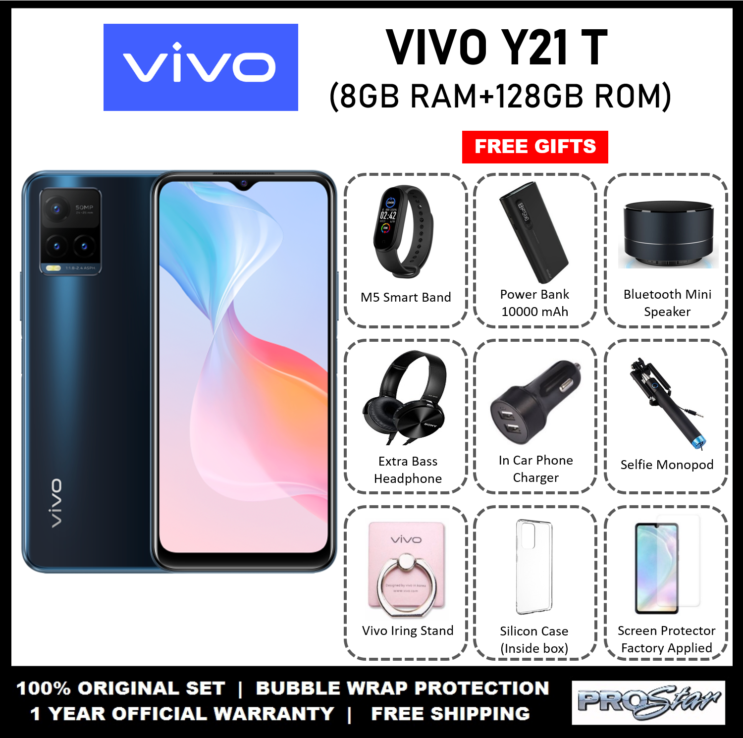 vivo y21t 8gb ram 128gb