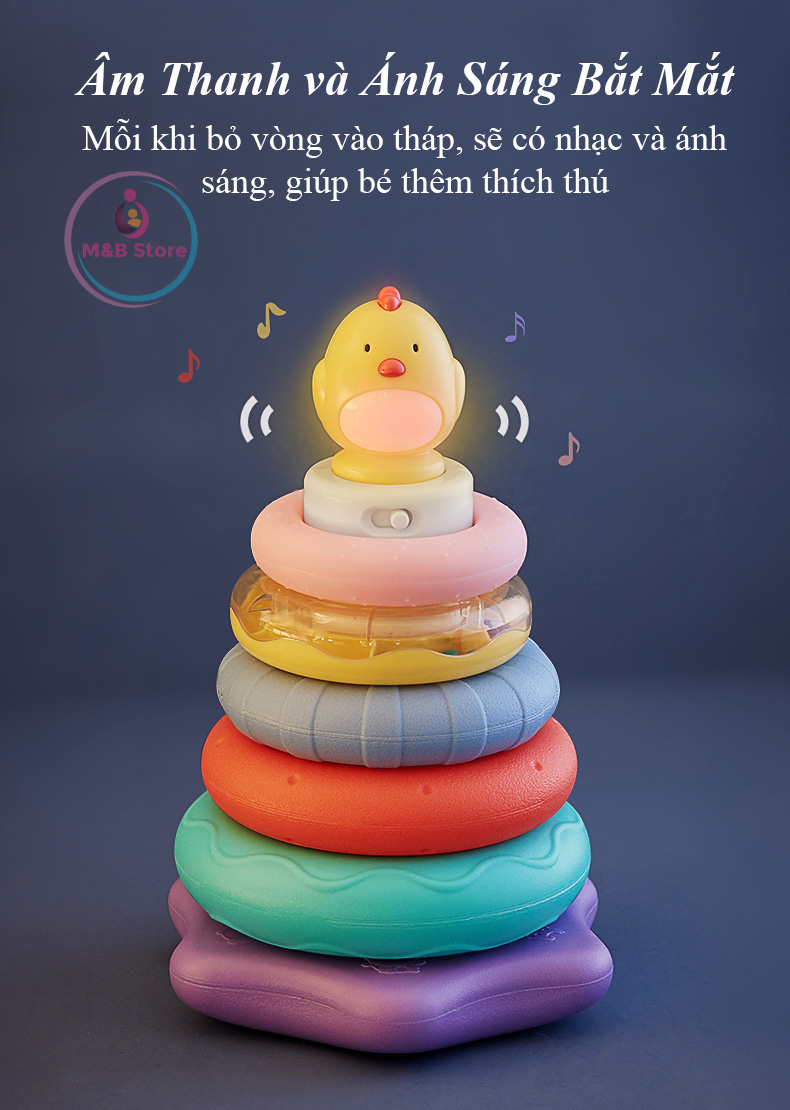 Đồ Chơi Xếp Chồng Tháp Cầu Vòng – KUB