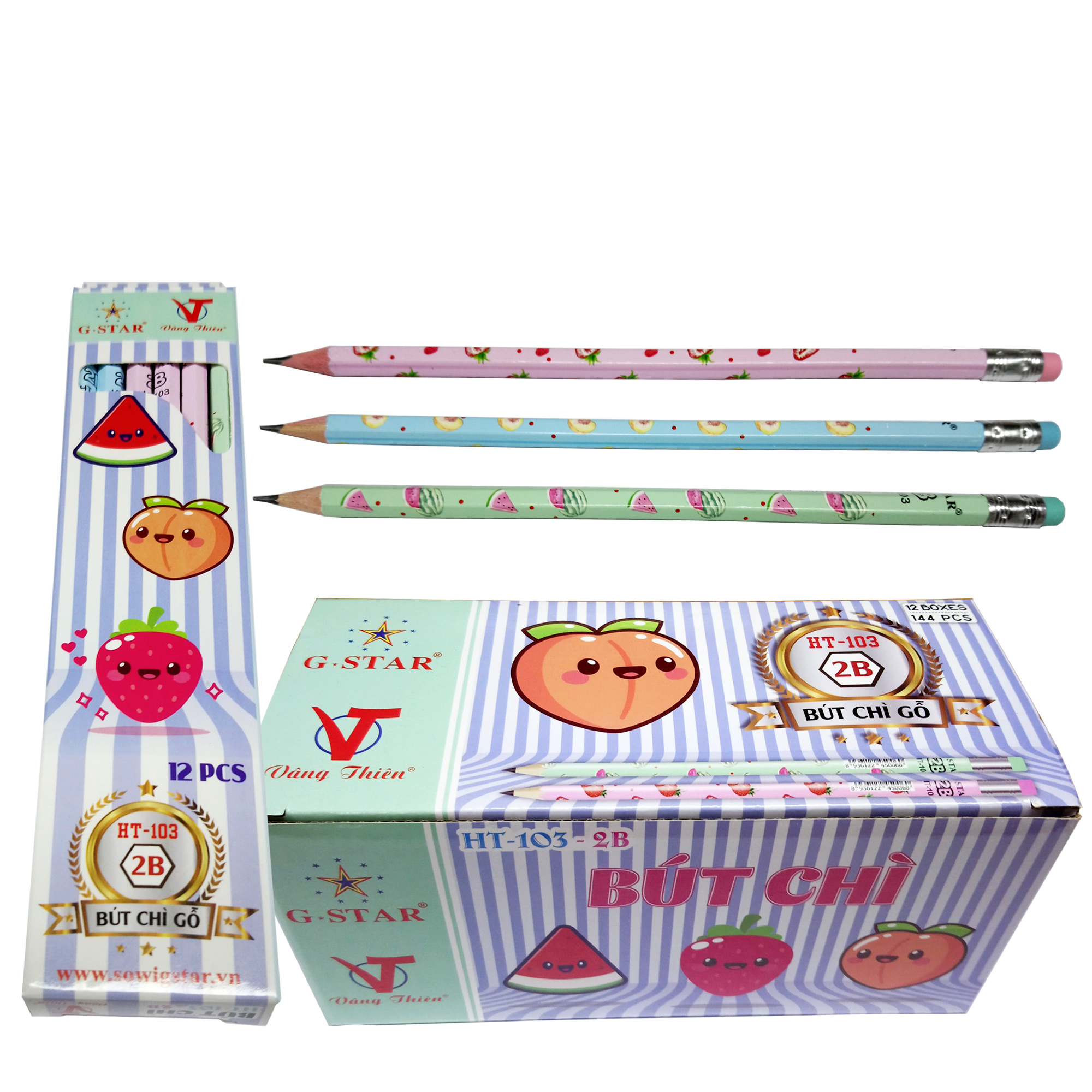 Hộp 12 Cây Viết Chì Gỗ 2B G-Star HT105