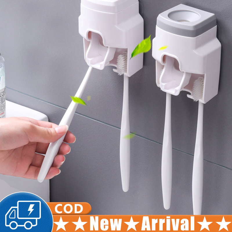 Bathroom Automatic Toothpaste Dispenser Waterproof Lazy Toothpaste Squeezer Toothbrush Holder Bathroom Products