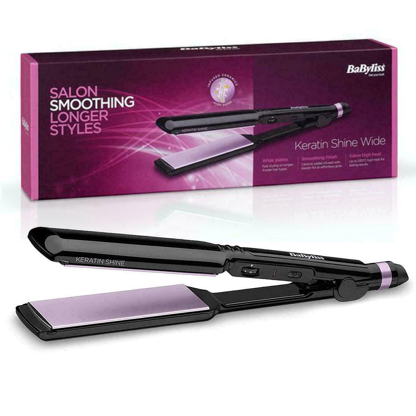 babyliss wide plate sleek control straightener