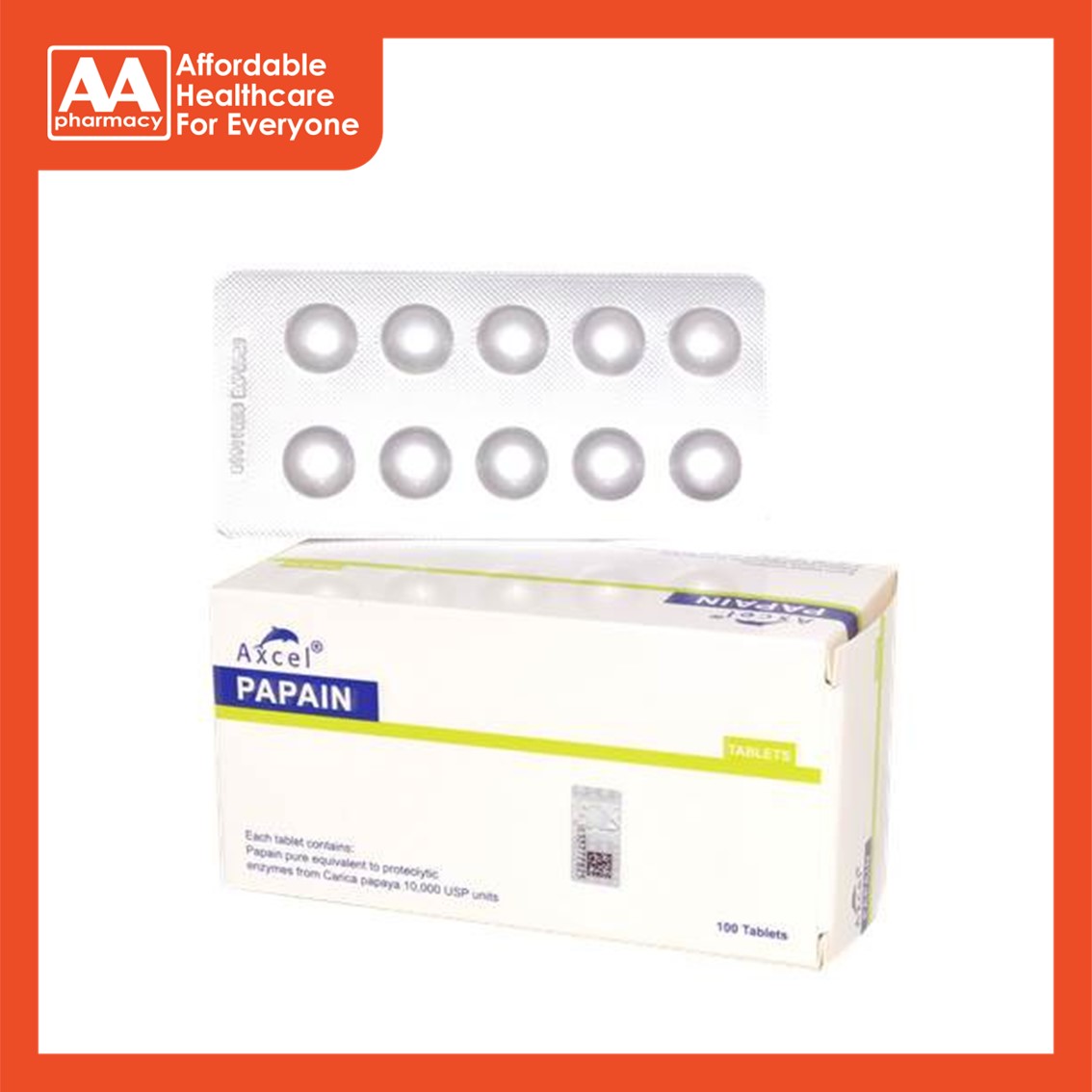 Axcel Papain Tablet (100's) | Lazada