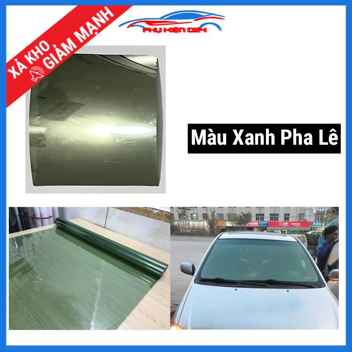 Phim dán kính chống nắng 100x152cm màu xanh pha lê chống nóng, cách nhiệt ô tô, nhà cửa, văn phòng