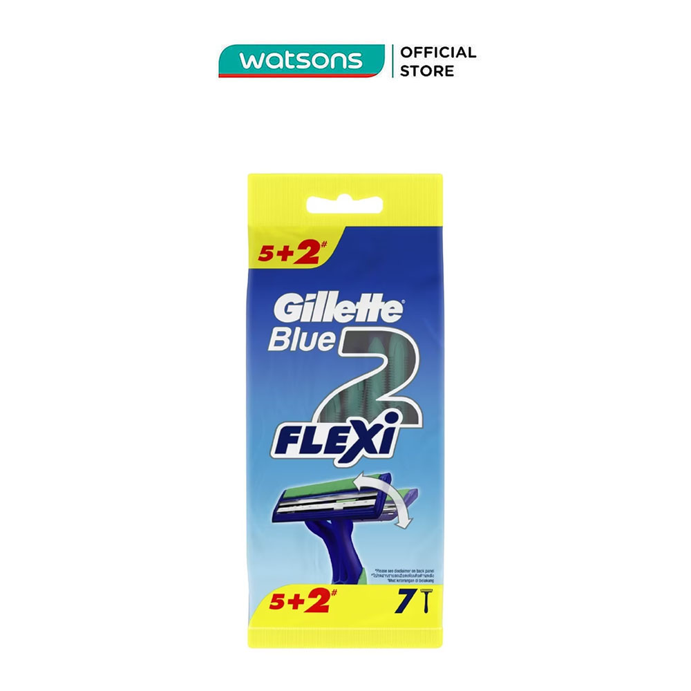 Gillette Disposable Razor Blue 2 Flexi 5pcs + 2pcs
