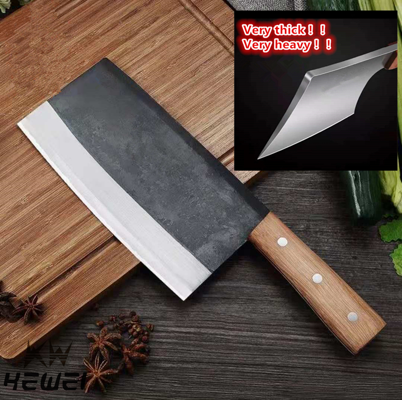 KEWEI 5MM Blade Thick Kitchen Butcher Cleaver Chopping Knife 8