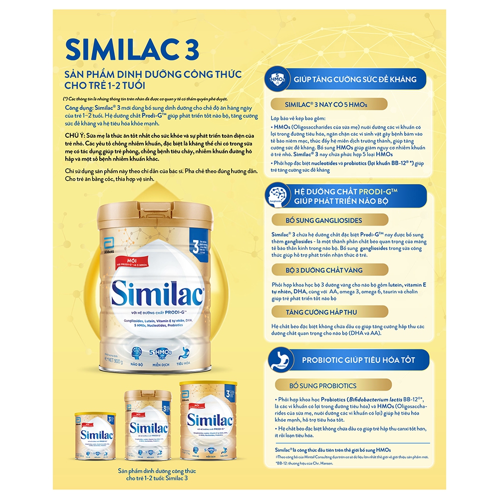 Sữa Similac Số 3 (1-2 tuổi) 900g