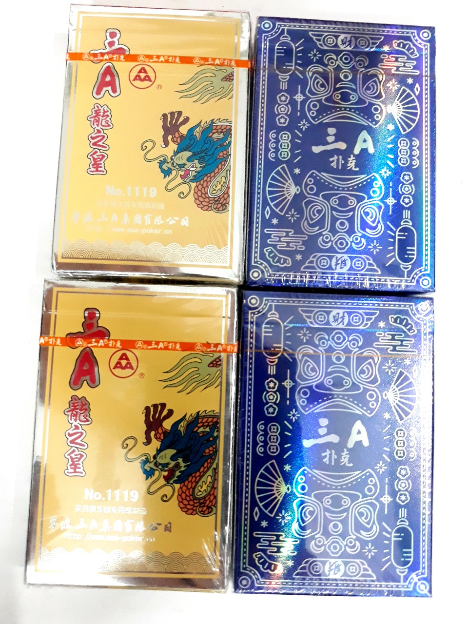 COMBO 2 BỘ BÀI TÂY XANH, ĐỎ CỨNG, BÓNG