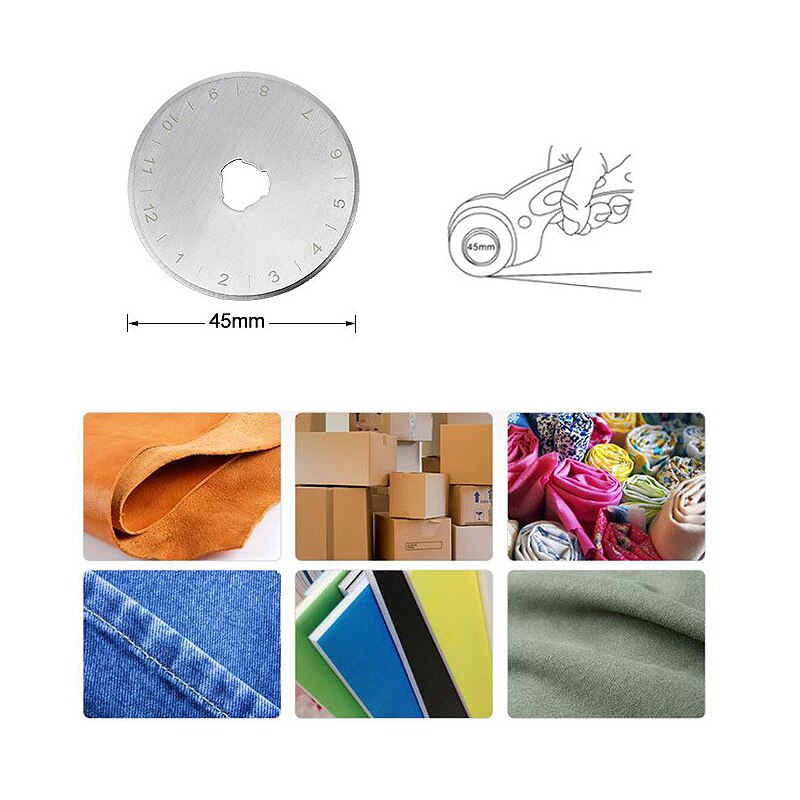 【Customizable】 Rotary Cutter 45mm Card Paper Sewing Quilting Roller Fabric Cutting Tailor Scissors Tool Dress Clothes Making Diy Tool. 