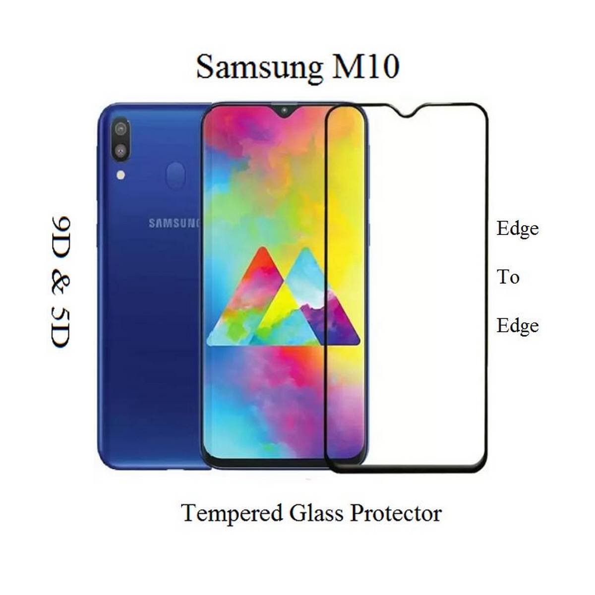 Samsung Galaxy M10 Full Black 9D5D6D10D11D21D Tempered Glass Screen Protector Full Glue Edge To Edge For Samsung Galaxy M10