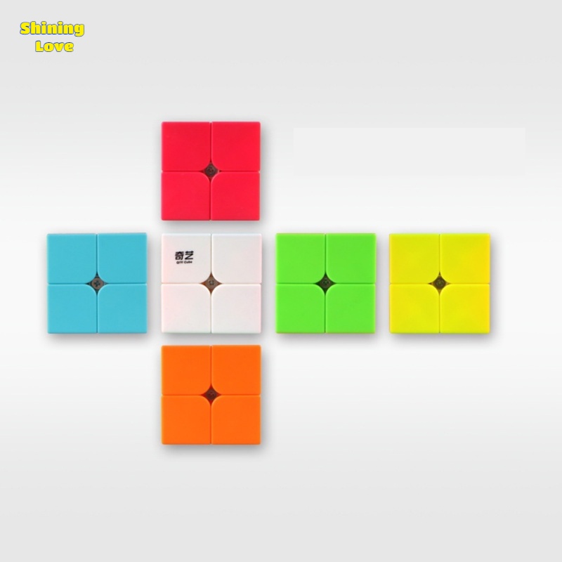 ShiningLove 2x2 Pocket Cube Intelligence Toys Brain Teaser Puzzle Stickerless Magic Cubes For Beginners