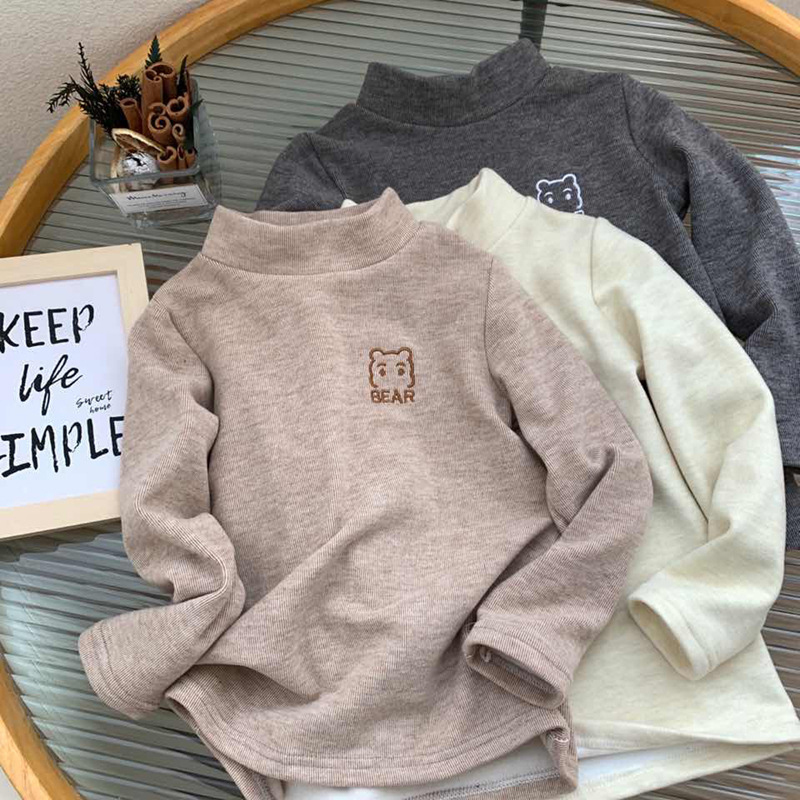 Insular Children's sweater, half turtleneck Warm inner layer T-shirt Long-sleeve base layer