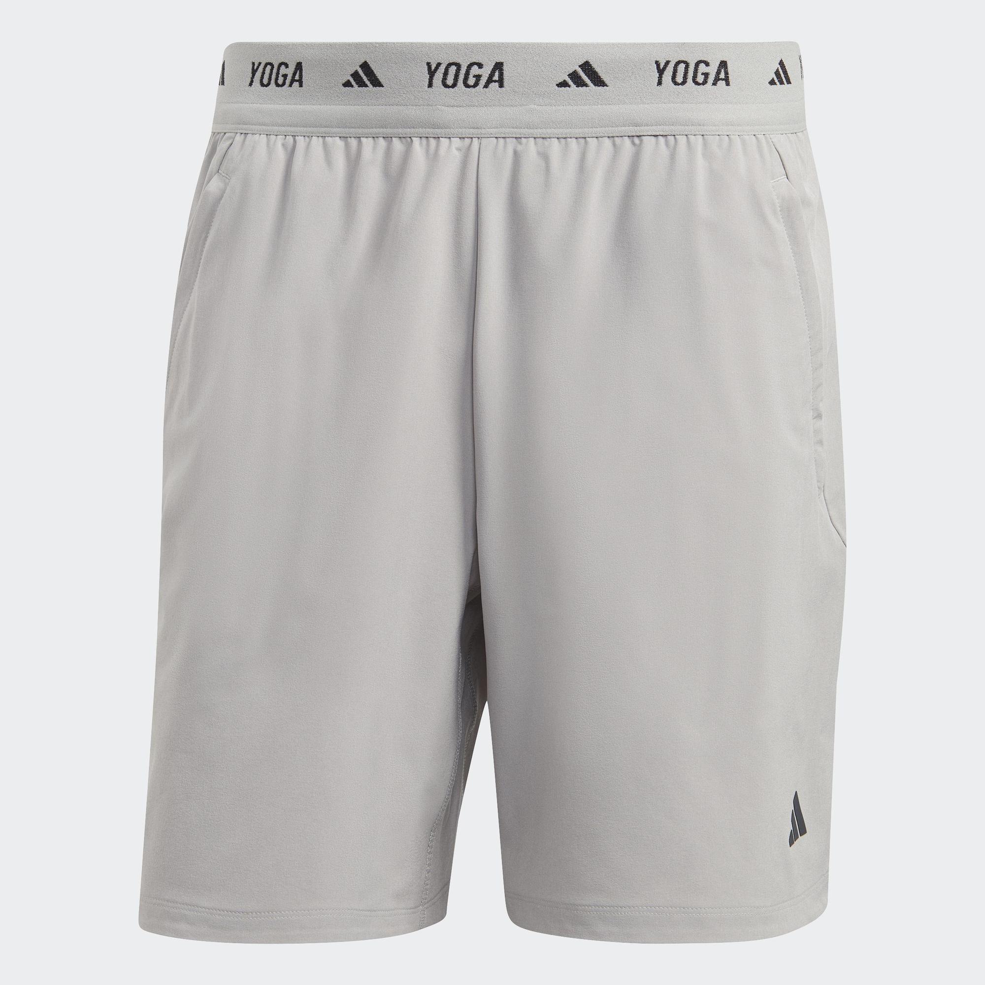 Adidas tập luyện quần short tập yoga 2 trong 1 nam xám h44520