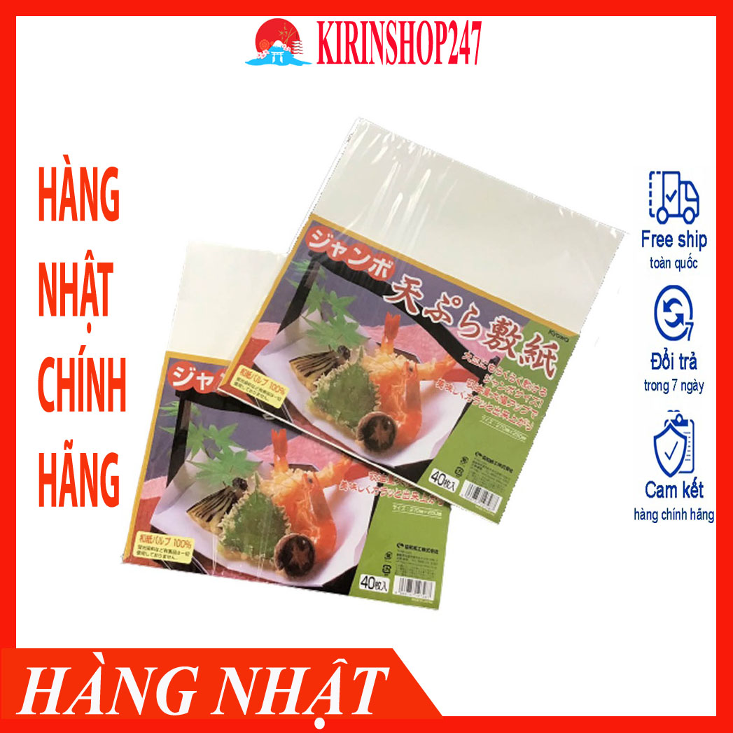 Set 40 giấy thấm dầu mỡ đồ chiên rán Hàng Nội Địa Nhật